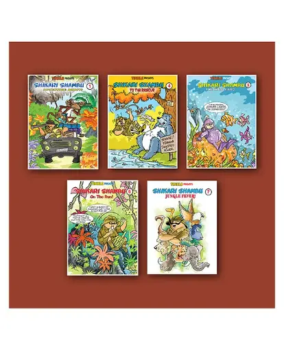 TINKLE Collection Special Combo Shikari Shambu (5 Titles Mix)